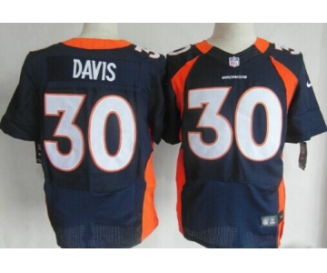 Nike Denver Broncos #30 Terrell Davis Blue Elite Jersey