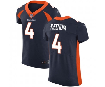 Nike Denver Broncos #4 Case Keenum Navy Blue Alternate Men's Stitched NFL Vapor Untouchable Elite Jersey