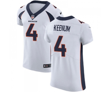 Nike Denver Broncos #4 Case Keenum White Men's Stitched NFL Vapor Untouchable Elite Jersey