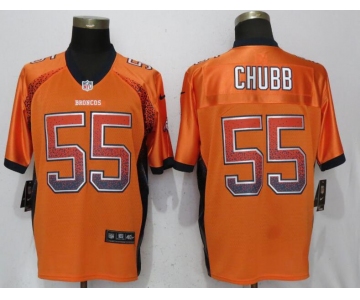 Nike Denver Broncos #55 Bradley Chubb Orange Drift Fashion Elite Jersey