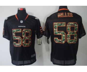 Nike Denver Broncos #58 Von Miller Black With Camo Elite Jersey