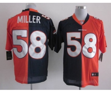 Nike Denver Broncos #58 Von Miller Blue/Orange Two Tone Elite Jersey