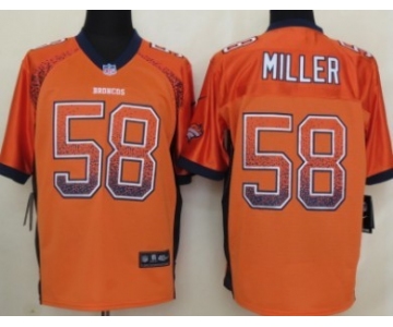 Nike Denver Broncos #58 Von Miller Drift Fashion Orange Elite Jersey