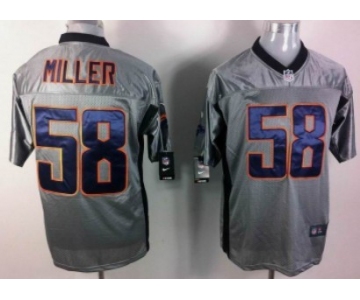 Nike Denver Broncos #58 Von Miller Gray Shadow Elite Jersey