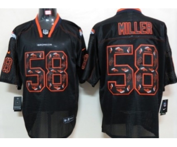 Nike Denver Broncos #58 Von Miller Lights Out Black Ornamented Elite Jersey