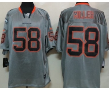 Nike Denver Broncos #58 Von Miller Lights Out Gray Elite Jersey