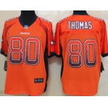 Nike Denver Broncos #80 Julius Thomas Drift Fashion Orange Elite Jersey