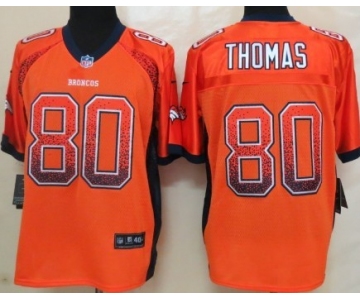 Nike Denver Broncos #80 Julius Thomas Drift Fashion Orange Elite Jersey