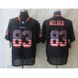 Nike Denver Broncos #83 Wes Welker 2014 USA Flag Fashion Black Elite Jersey