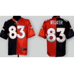 Nike Denver Broncos #83 Wes Welker Blue/Orange Two Tone Elite Jersey