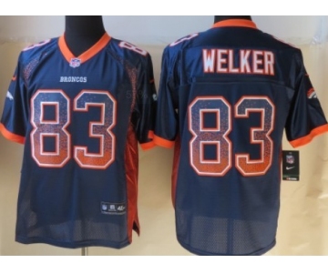 Nike Denver Broncos #83 Wes Welker Drift Fashion Blue Elite Jersey