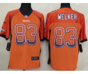 Nike Denver Broncos #83 Wes Welker Drift Fashion Orange Elite Jersey