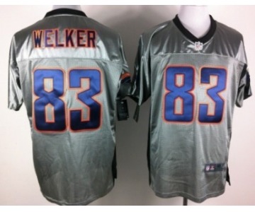 Nike Denver Broncos #83 Wes Welker Gray Shadow Elite Jersey