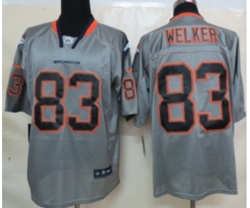 Nike Denver Broncos #83 Wes Welker Lights Out Gray Elite Jersey