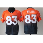 Nike Denver Broncos #83 Wes Welker Orange/Blue Fadeaway Elite Jersey