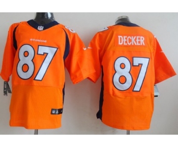 Nike Denver Broncos #87 Eric Decker 2013 Orange Elite Jersey