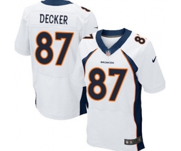 Nike Denver Broncos #87 Eric Decker 2013 White Elite Jersey