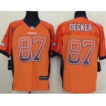 Nike Denver Broncos #87 Eric Decker Drift Fashion Orange Elite Jersey