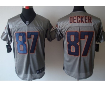 Nike Denver Broncos #87 Eric Decker Gray Shadow Elite Jersey