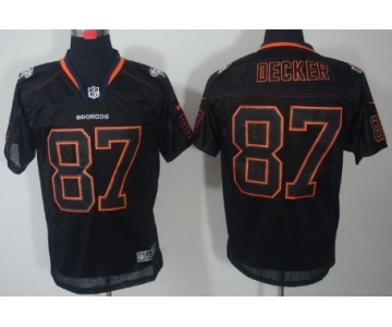 Nike Denver Broncos #87 Eric Decker Lights Out Black Elite Jersey