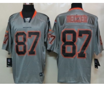 Nike Denver Broncos #87 Eric Decker Lights Out Gray Elite Jersey