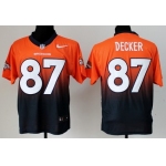 Nike Denver Broncos #87 Eric Decker Orange/Blue Fadeaway Elite Jersey