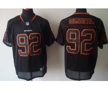 Nike Denver Broncos #92 Elvis Dumervil Lights Out Black Elite Jersey