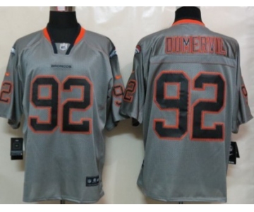 Nike Denver Broncos #92 Elvis Dumervil Lights Out Gray Elite Jersey