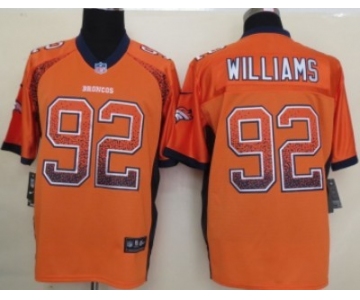 Nike Denver Broncos #92 Sylvester Williams Drift Fashion Orange Elite Jersey