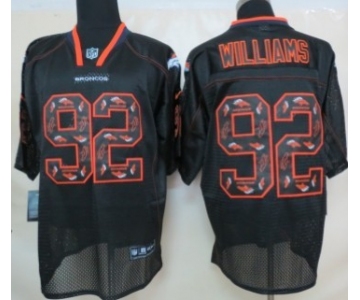 Nike Denver Broncos #92 Sylvester Williams Lights Out Black Ornamented Elite Jersey