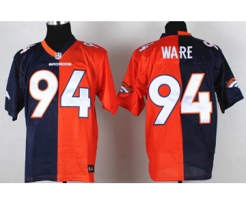 Nike Denver Broncos #94 DeMarcus Ware Blue/Orange Two Tone Elite Jersey