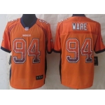 Nike Denver Broncos #94 DeMarcus Ware Drift Fashion Orange Elite Jersey