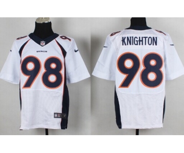 Nike Denver Broncos #98 Terrance Knighton 2013 White Elite Jersey