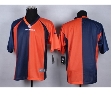 Nike Denver Broncos Blank Blue/Orange Two Tone Elite Jersey