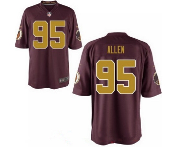 Men's 2017 NFL Draft Washington Redskins #95 Jonathan Allen Red with Gold Alternate Stitched NFL Nike Elite Jersey