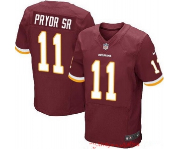 Men's Washington Redskins #11 Terrelle Pryor Sr Burgundy Red Team Color Stitched NFL Nike Elite Jersey