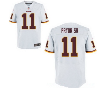 Men's Washington Redskins #11 Terrelle Pryor Sr White Road Stitched NFL Nike Elite Jersey