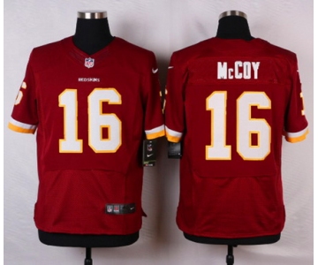 Men's Washington Redskins #16 Colt McCoy Burgundy Red Team Color NFL Nike Elite Jersey