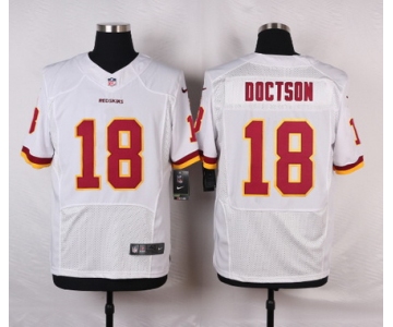 Men's Washington Redskins #18 Josh Doctson Burgundy White Road NFL Nike Elite Jersey