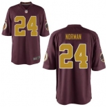 Men's Washington Redskins #24 Josh Norman Burgundy Red With Gold NFL Nike Elite Jersey