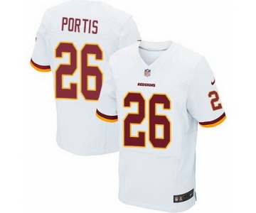 Men's Washington Redskins #26 Clinton Portis White Retired Player NFL Nike Elite