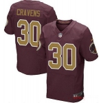 Men's Washington Redskins #30 Su'a Cravens Red With Gold Alternate Stitched NFL Nike Elite Jersey