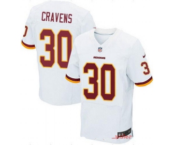 Men's Washington Redskins #30 Su'a Cravens White Road Stitched NFL Nike Elite Jersey