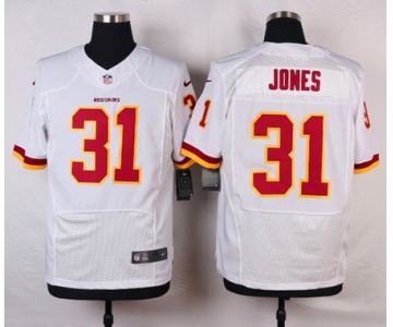 Men's Washington Redskins #31 Matt Jones White Road NFL Nike Elite Jersey