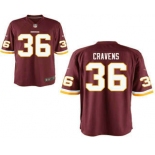 Men's Washington Redskins #36 Su'a Cravens Burgundy Red Team Color Nike Elite Jersey