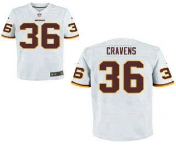 Men's Washington Redskins #36 Su'a Cravens White Nike Elite Jersey