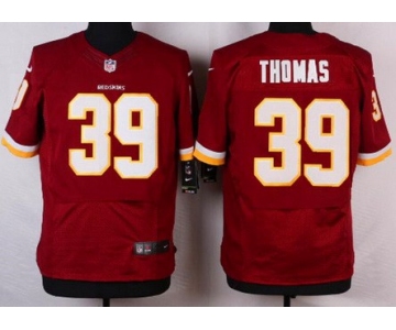 Men's Washington Redskins #39 Pierre Thomas Burgundy Red Team Color NFL Nike Elite Jersey