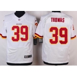 Men's Washington Redskins #39 Pierre Thomas White Road NFL Nike Elite Jersey