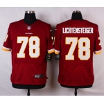 Men's Washington Redskins #78 Kory Lichtensteiger Burgundy Red Team Color NFL Nike Elite Jersey