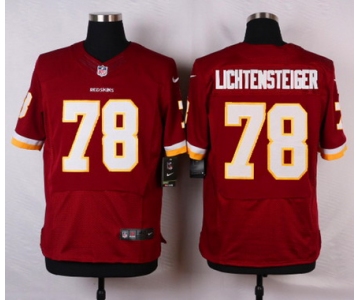 Men's Washington Redskins #78 Kory Lichtensteiger Burgundy Red Team Color NFL Nike Elite Jersey